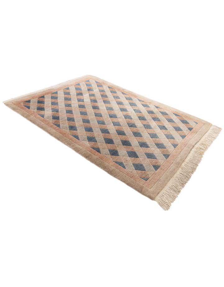 4' 7 x 6' 4 Hand Knotted Tibet Wool Rug