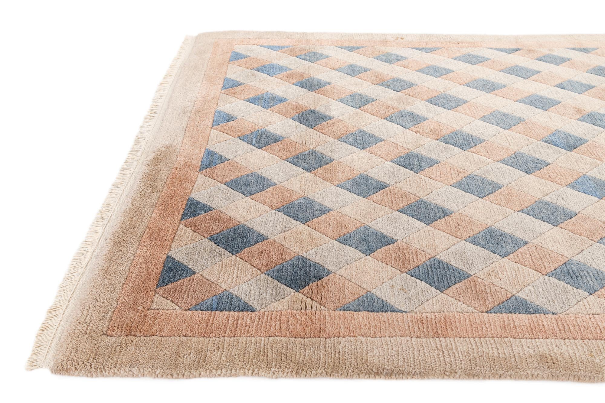 4' 7 x 6' 4 Hand Knotted Tibet Wool Rug