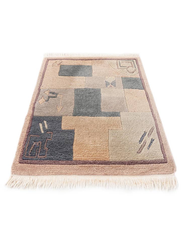 Detail image of 2' 3 x 3' 2 Hand Knotted Tibet Wool Rug