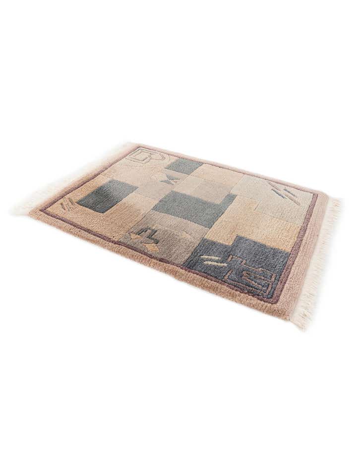 2' 3 x 3' 2 Hand Knotted Tibet Wool Rug