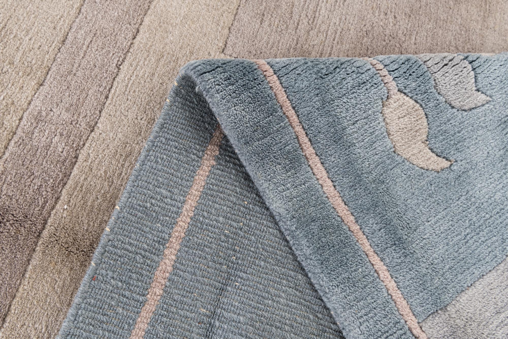 6' 7 x 8' 4 Hand Knotted Tibet Wool Rug