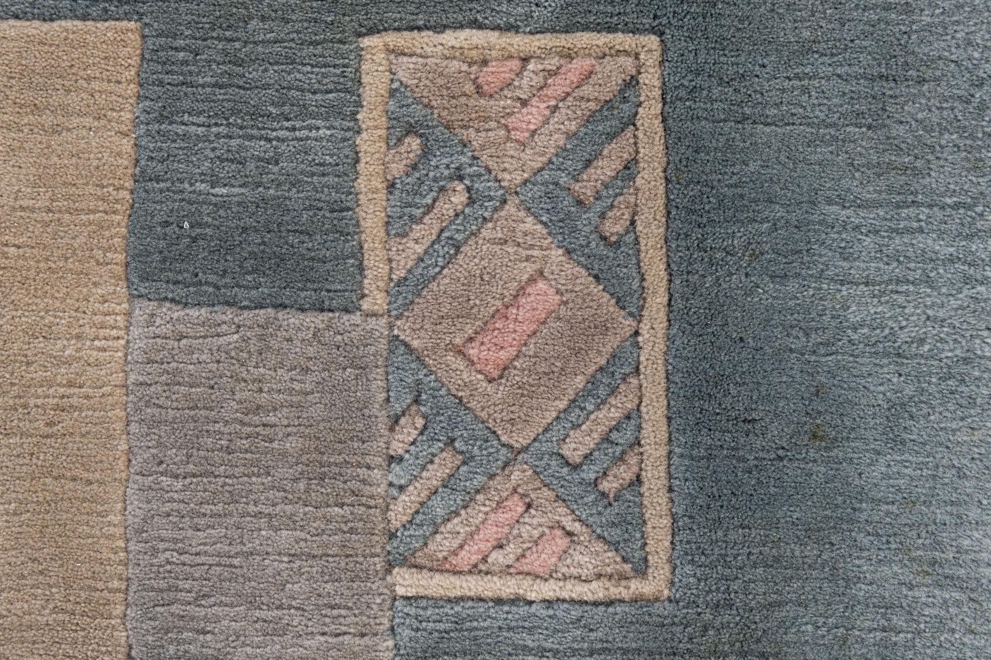 6' 7 x 8' 4 Hand Knotted Tibet Wool Rug