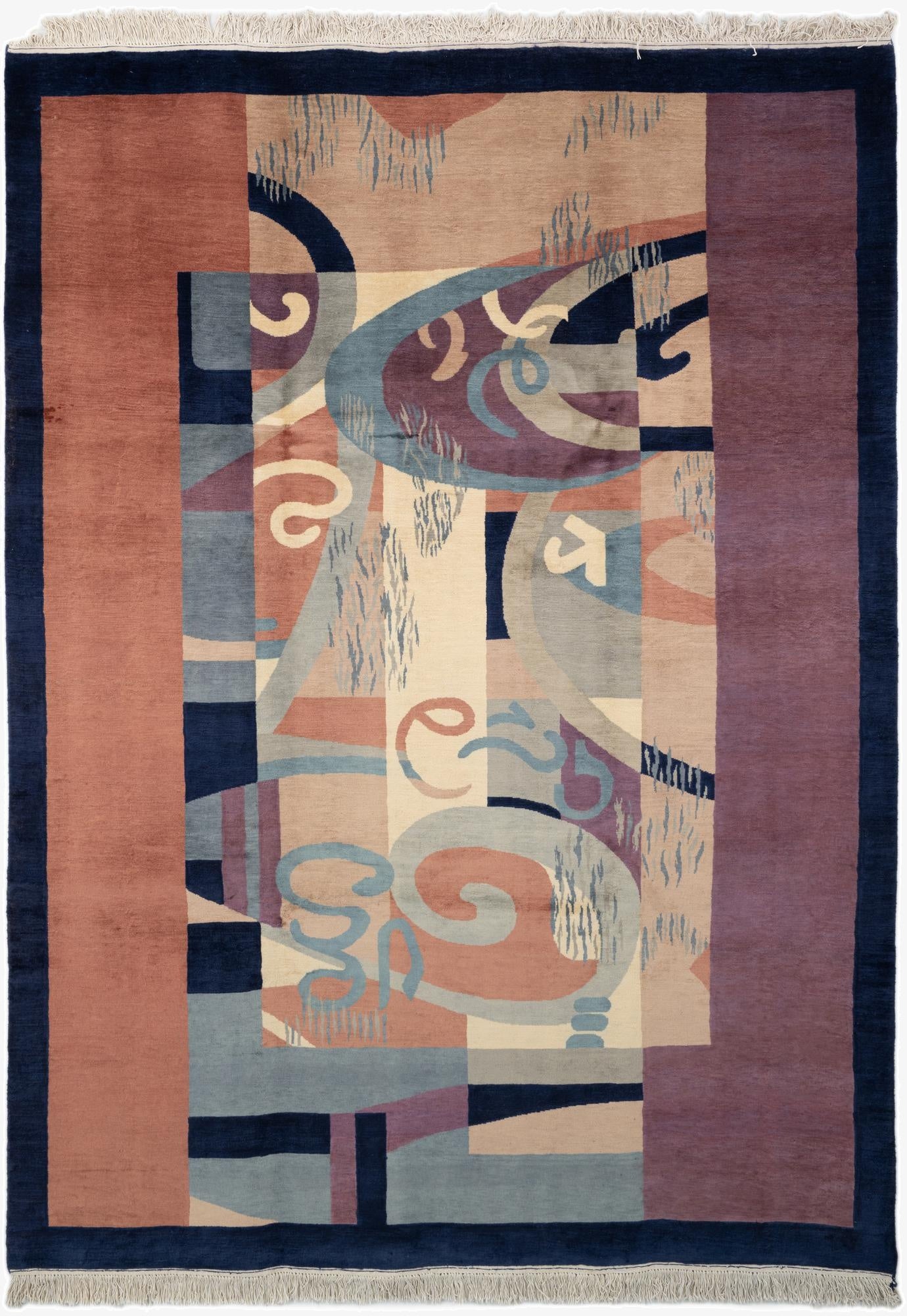 7' x 9' 9  Hand Knotted Tibet Wool Rug