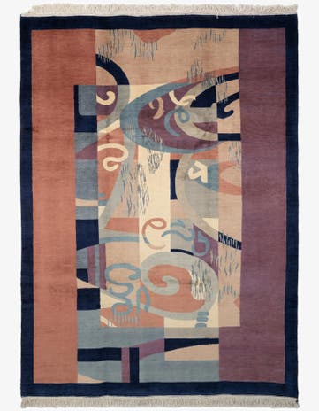 7' x 9' 9 Hand Knotted Tibet Wool Rug