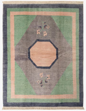 6' 8 x 8' 4 Hand Knotted Tibet Wool Rug