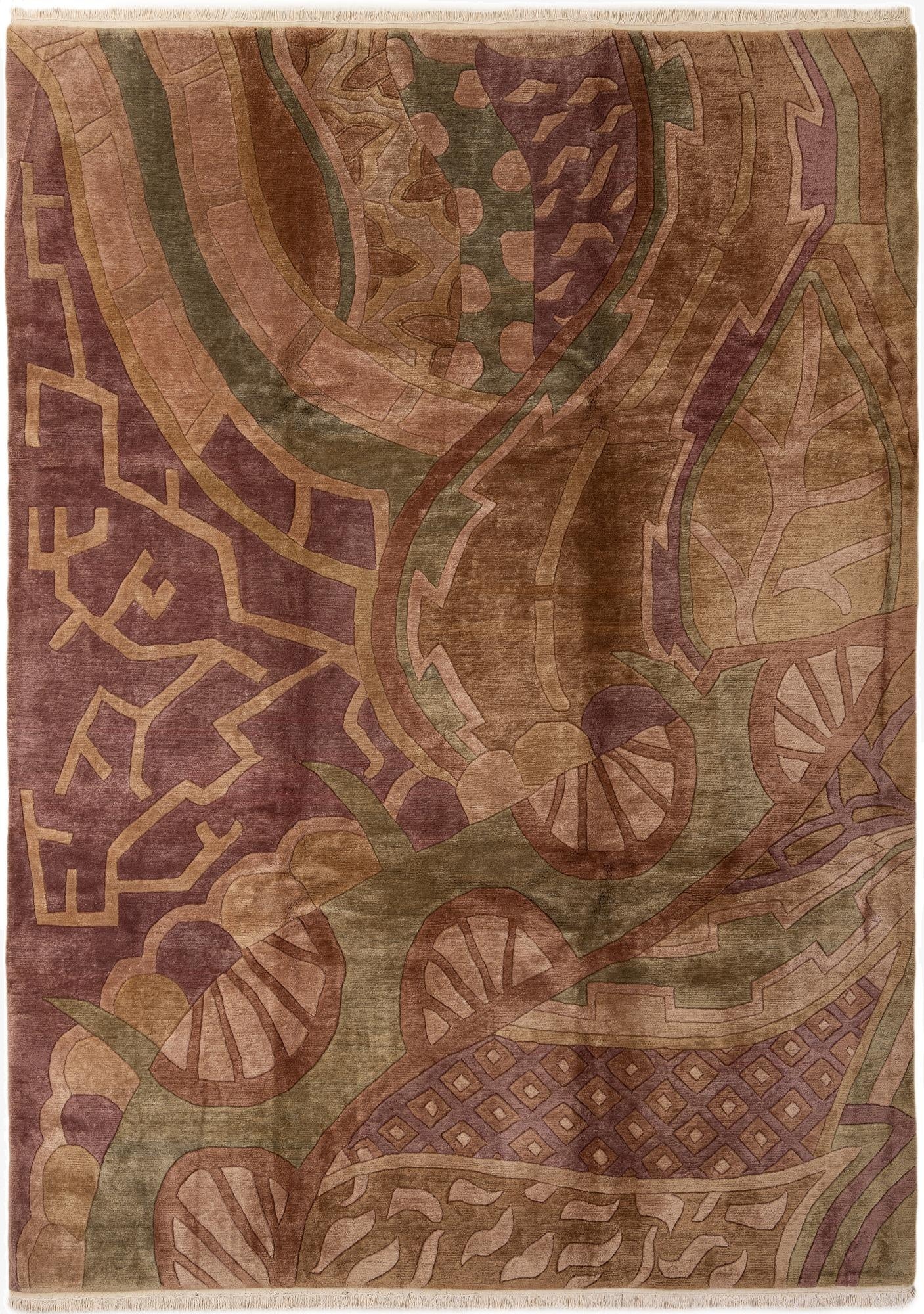 8' 2 x 11' 7  Hand Knotted Tibet Wool Rug