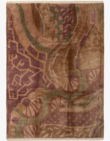 8' 2 x 11' 7 Hand Knotted Tibet Wool Rug