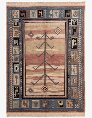 5' 8 x 7' 7 Hand Knotted Tibet Wool Rug