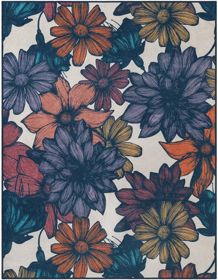 Detail image of 5' x 7' Washable Timeless Rug