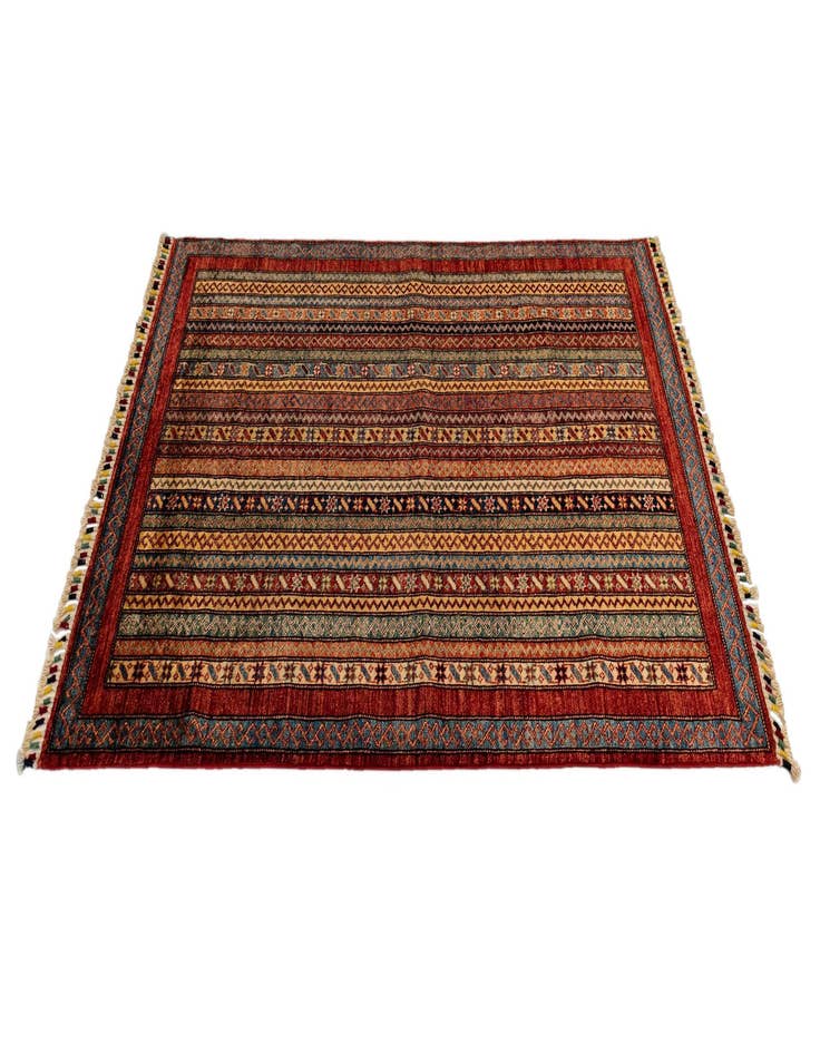 Detail image of 3' 11 x 5' 10 Torkaman Wool Rug