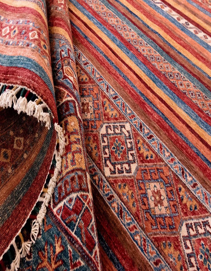 Detail image of 8' 2 x 9' 10 Torkman Wool Rug
