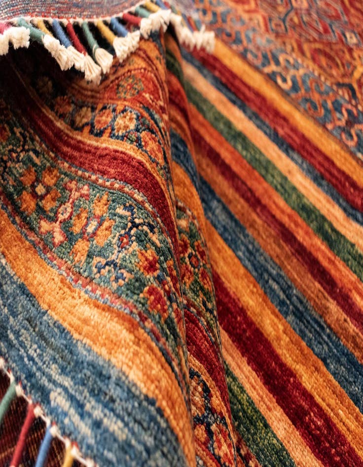 Detail image of 6' 9 x 9' 11 Torkman Wool Rug