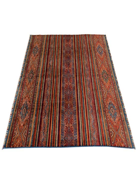 Detail image of 6' 9 x 9' 11 Torkman Wool Rug