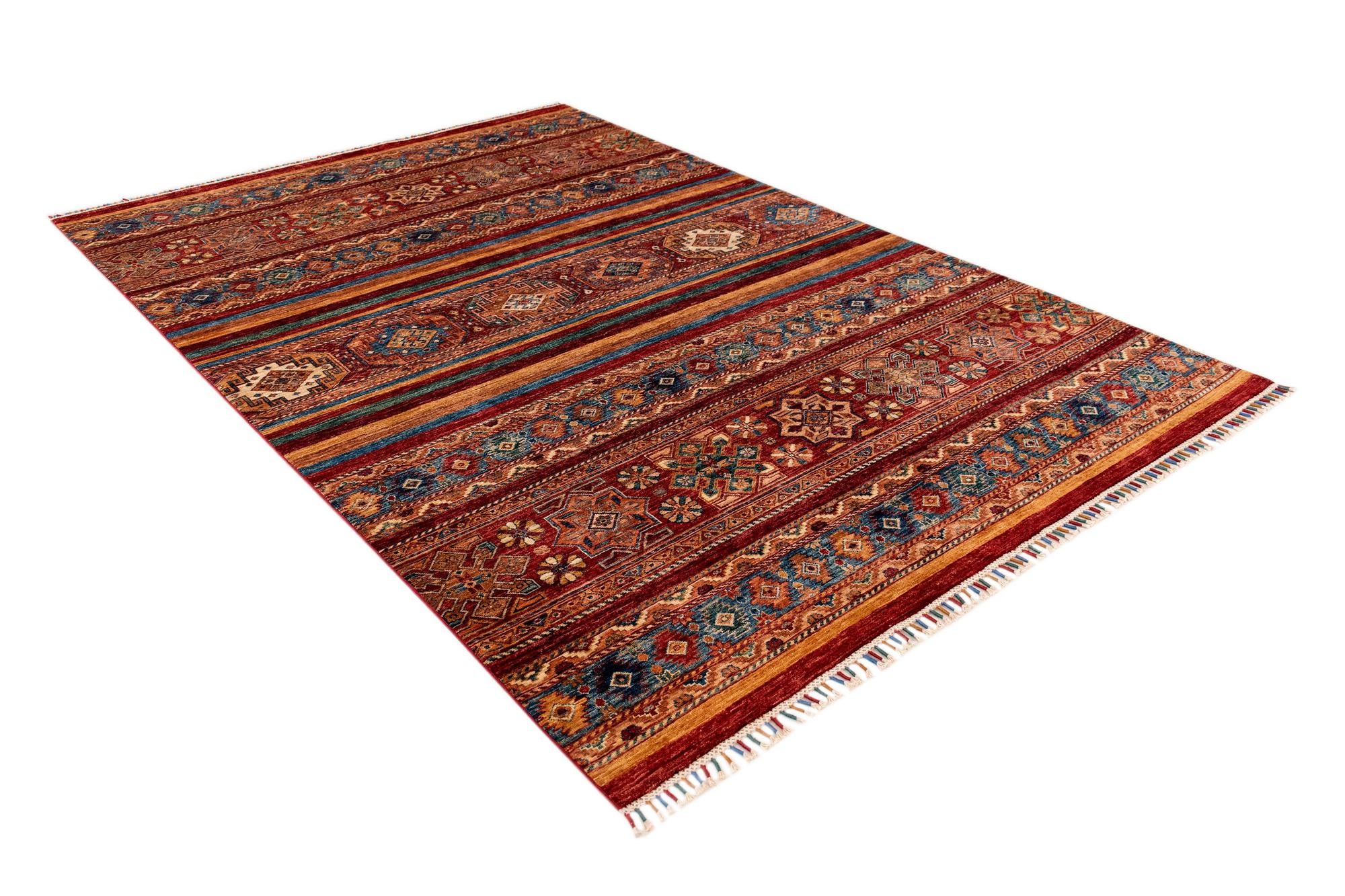 6' 7 x 9' 9 Torkman Wool Rug