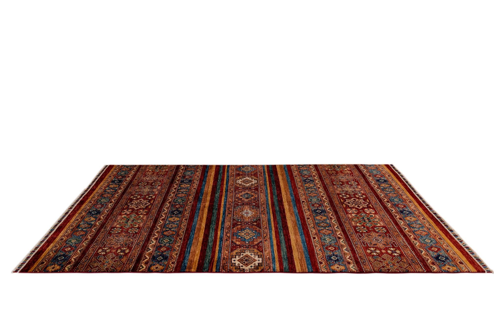 6' 7 x 9' 9 Torkman Wool Rug