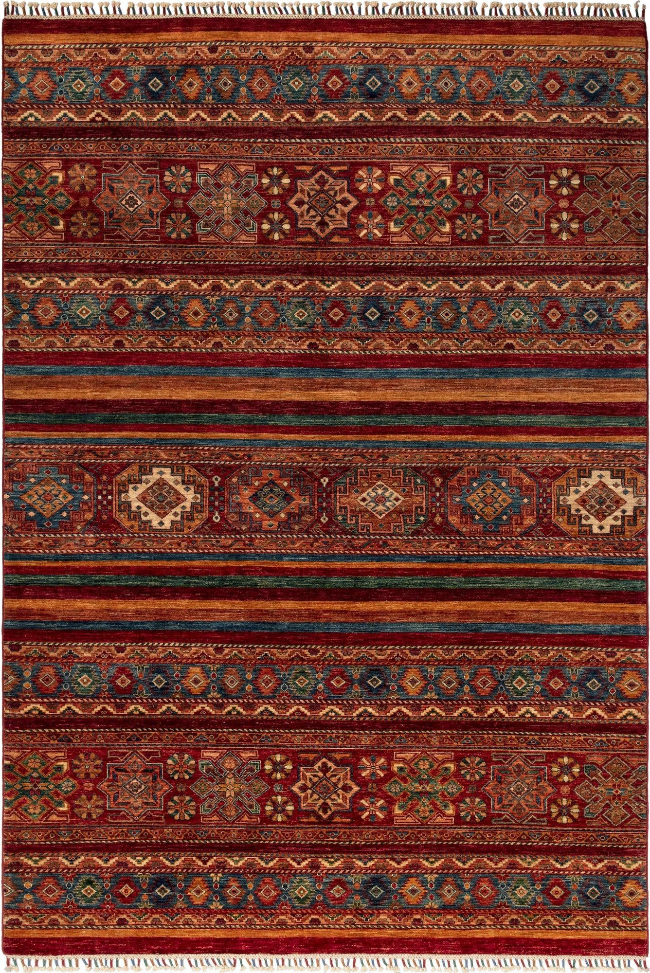 6' 7 x 9' 9 Torkman Wool Rug