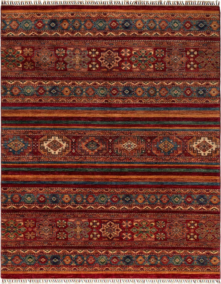 Detail image of 6' 7 x 9' 9 Torkman Wool Rug