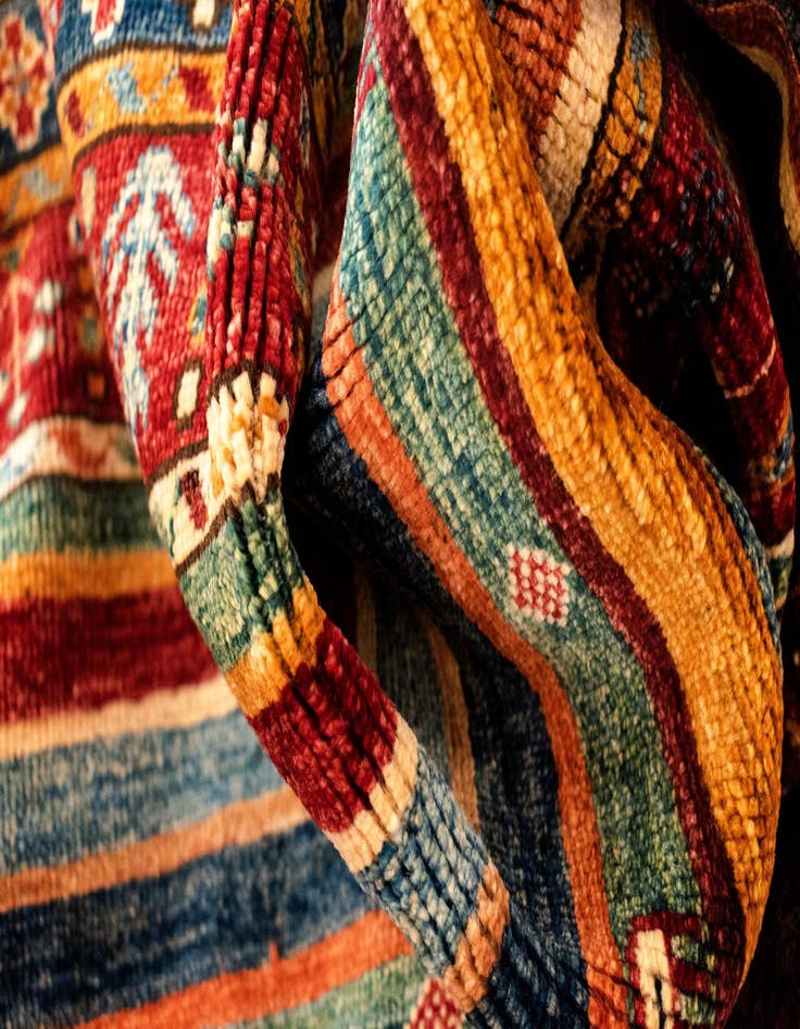 Detail image of 5' 8 x 7' 9 Torkman Wool Rug