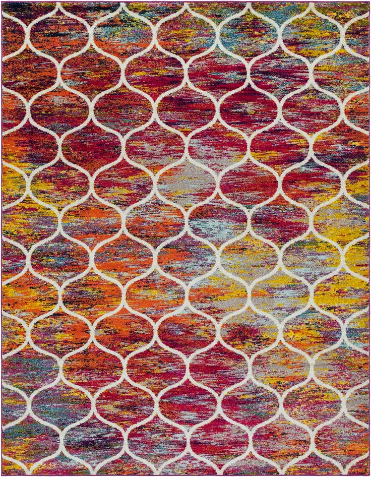 Detail image of 7' 10 x 11' Trellis Frieze Rug