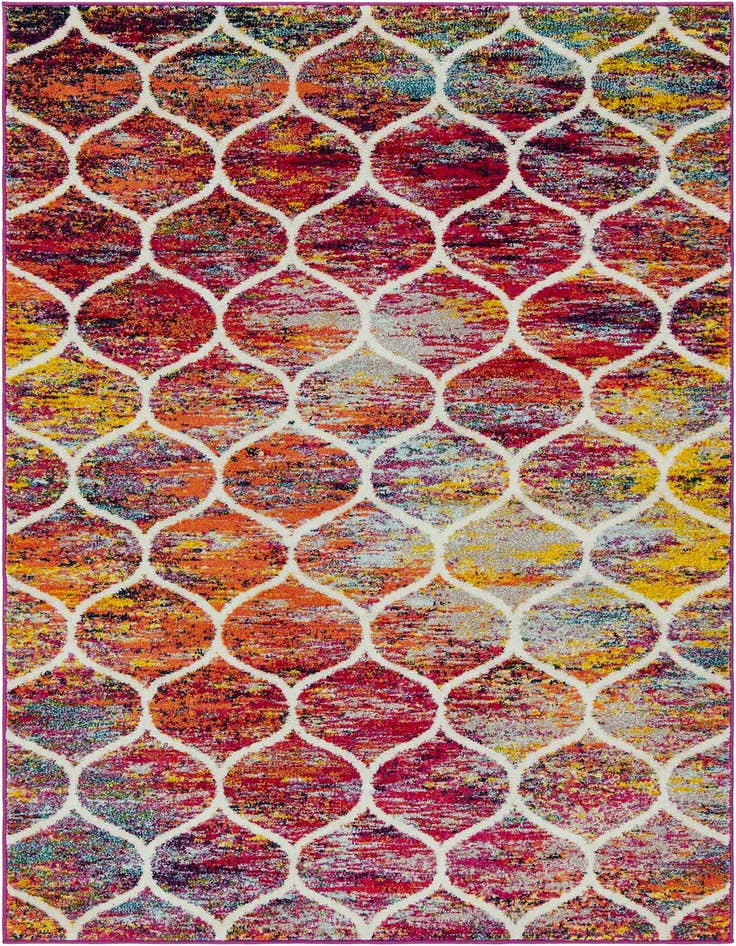 Detail image of 5' 3 x 8' Trellis Frieze Rug
