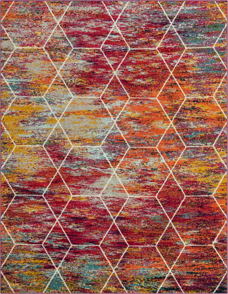 Detail image of 9' x 12' Trellis Frieze Rug