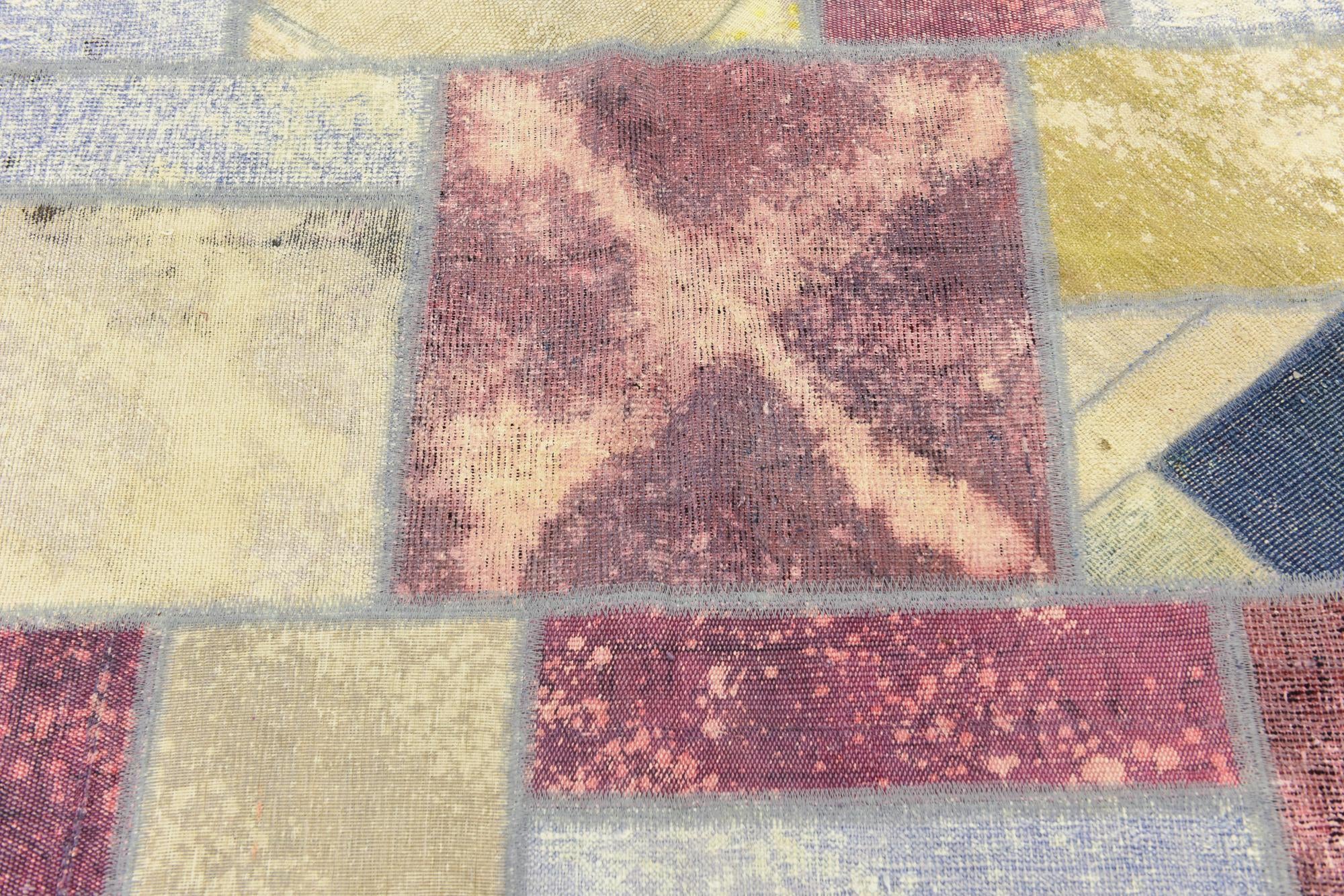 5' 8 x 7' 9 Hand Knotted Ultra Vintage Persian Wool Rug