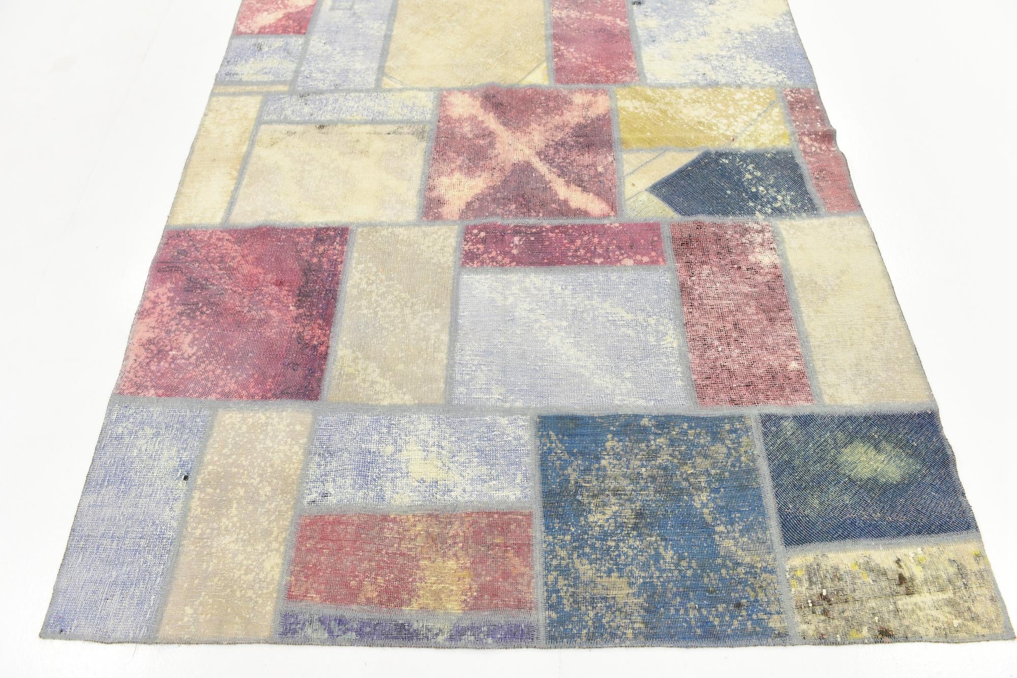 5' 8 x 7' 9 Hand Knotted Ultra Vintage Persian Wool Rug