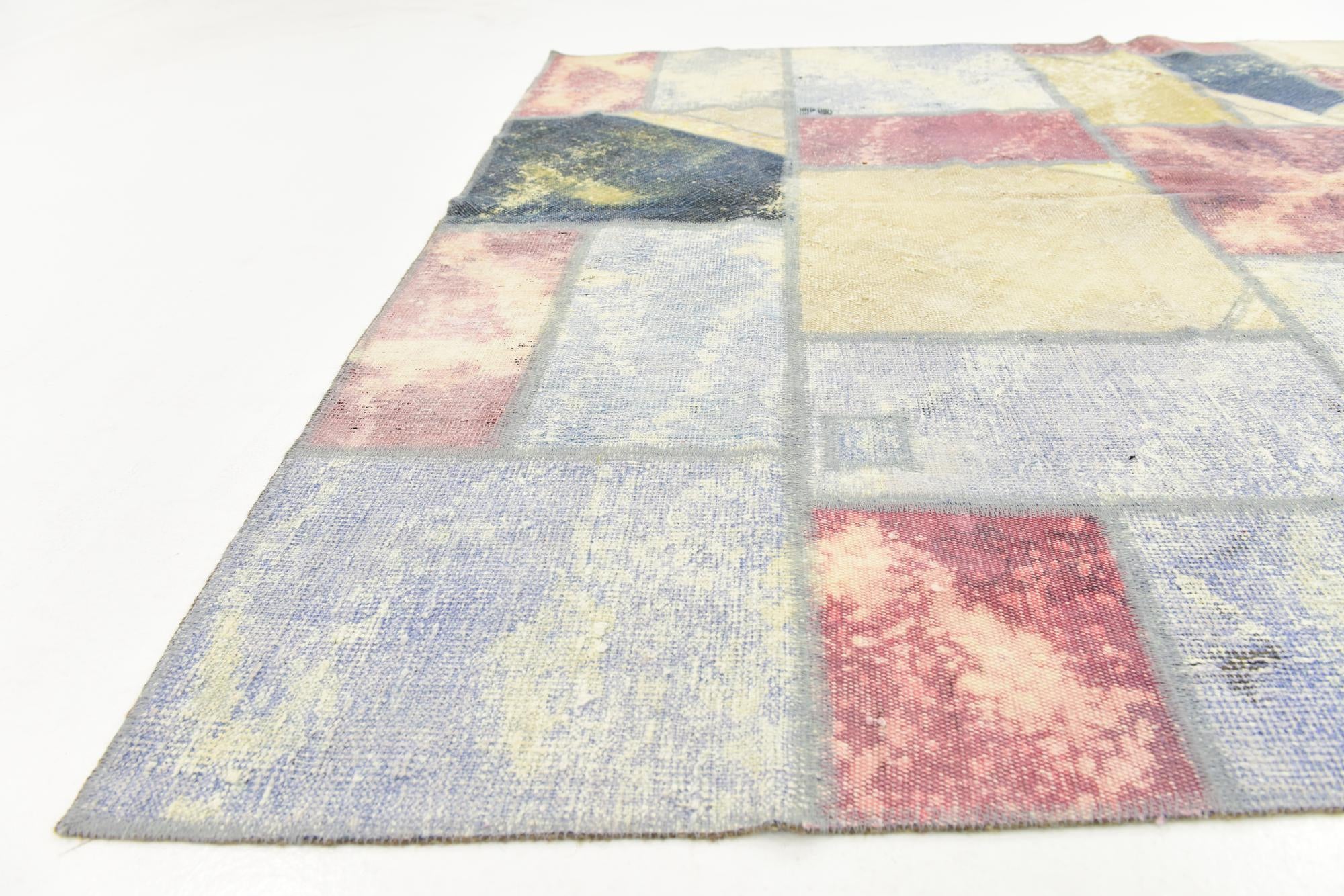5' 8 x 7' 9 Hand Knotted Ultra Vintage Persian Wool Rug