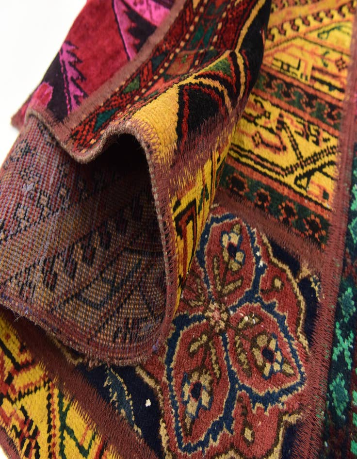 Detail image of 5' 5 x 7' 9 Hand Knotted Ultra Vintage Persian Wool Rug