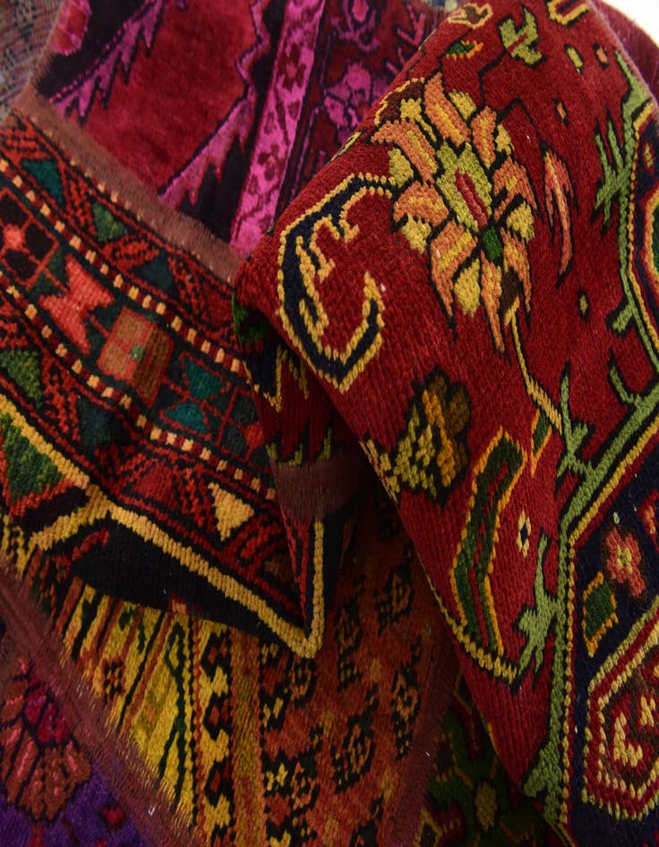 Detail image of 5' 5 x 7' 9 Hand Knotted Ultra Vintage Persian Wool Rug