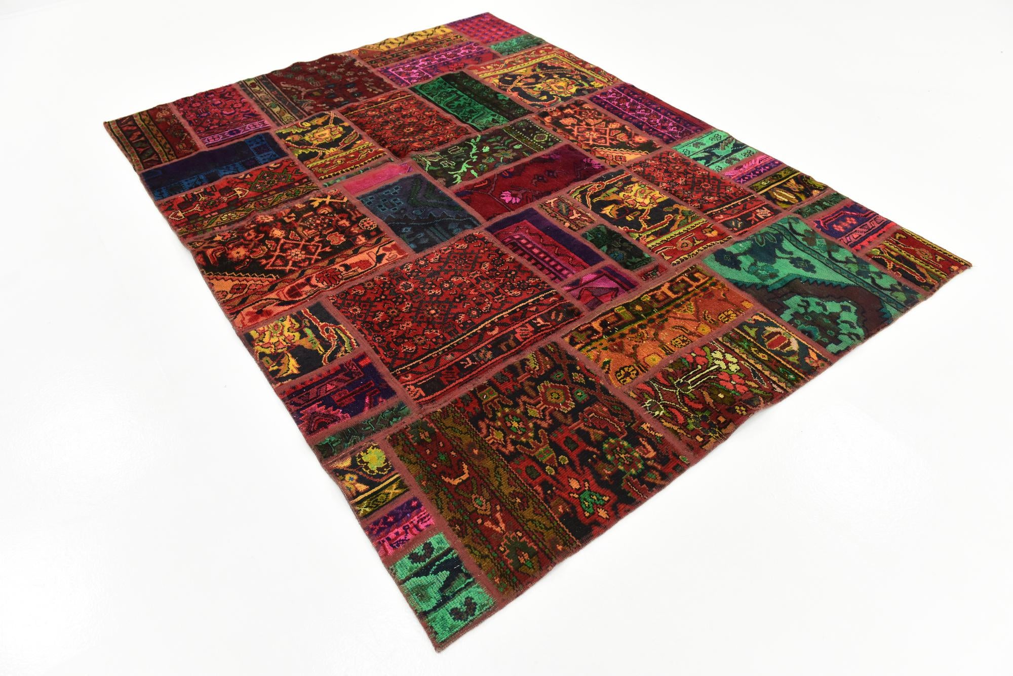 5' 8 x 7' 8 Hand Knotted Ultra Vintage Persian Wool Rug