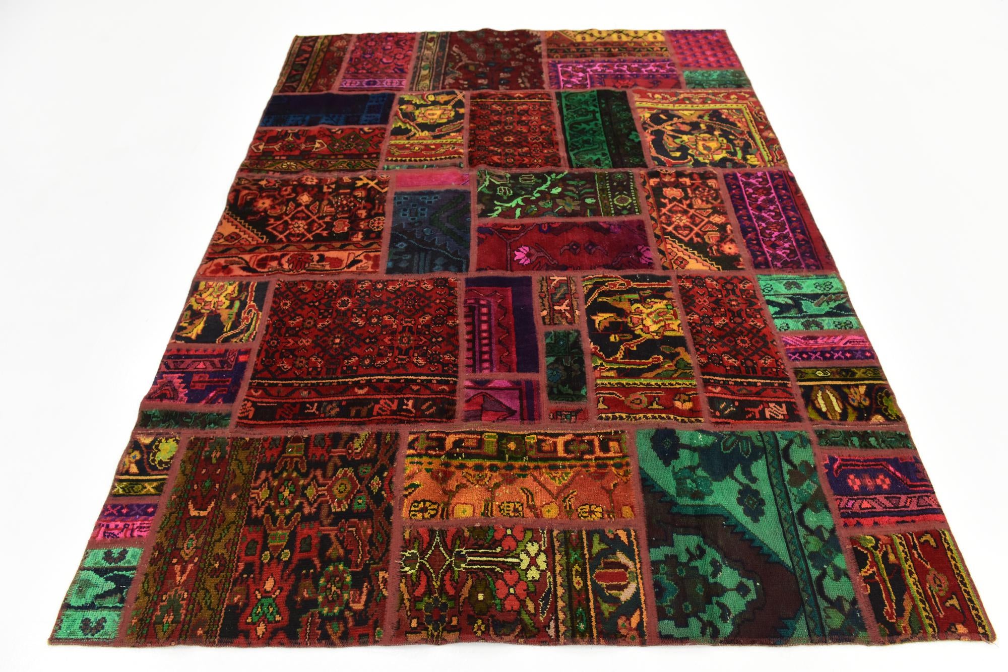 5' 8 x 7' 8 Hand Knotted Ultra Vintage Persian Wool Rug