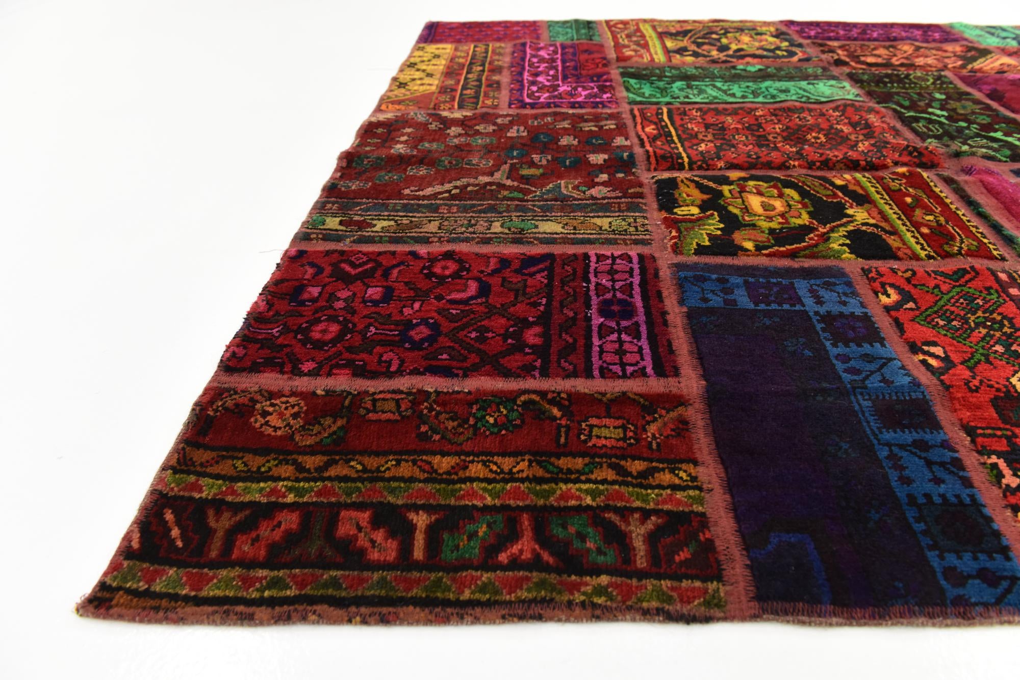 5' 8 x 7' 8 Hand Knotted Ultra Vintage Persian Wool Rug