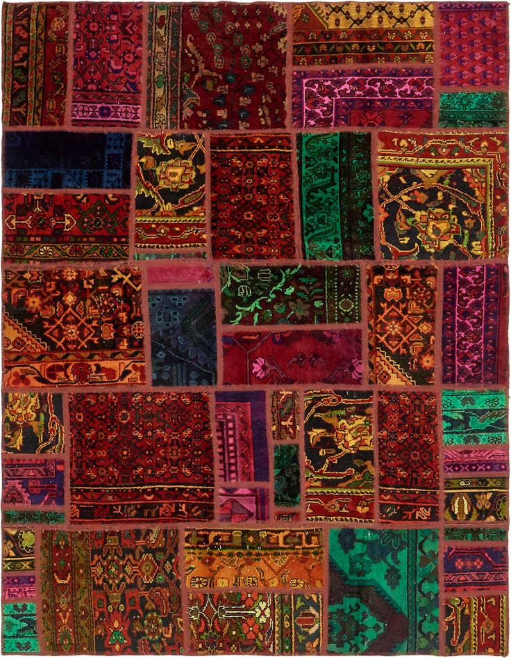Detail image of 5' 8 x 7' 8 Hand Knotted Ultra Vintage Persian Wool Rug