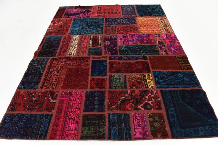 Detail image of 6' x 7' 8 Hand Knotted Ultra Vintage Persian Wool Rug