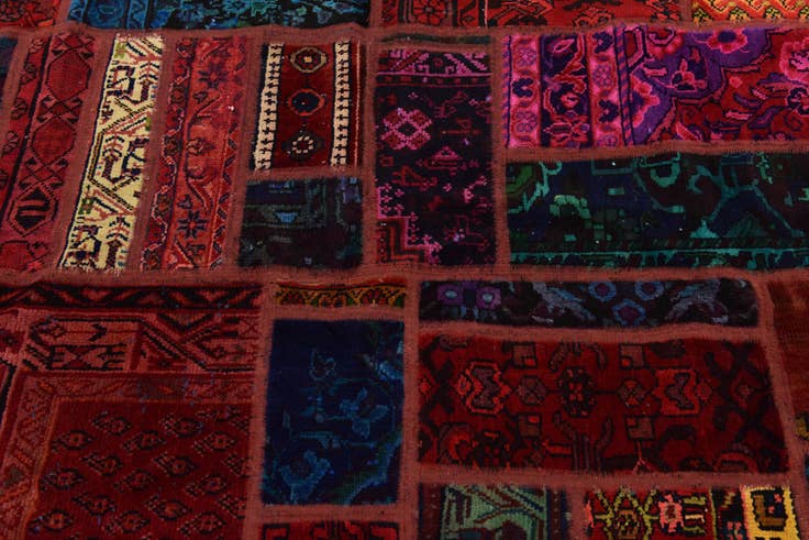 Detail image of 6' x 7' 8 Hand Knotted Ultra Vintage Persian Wool Rug