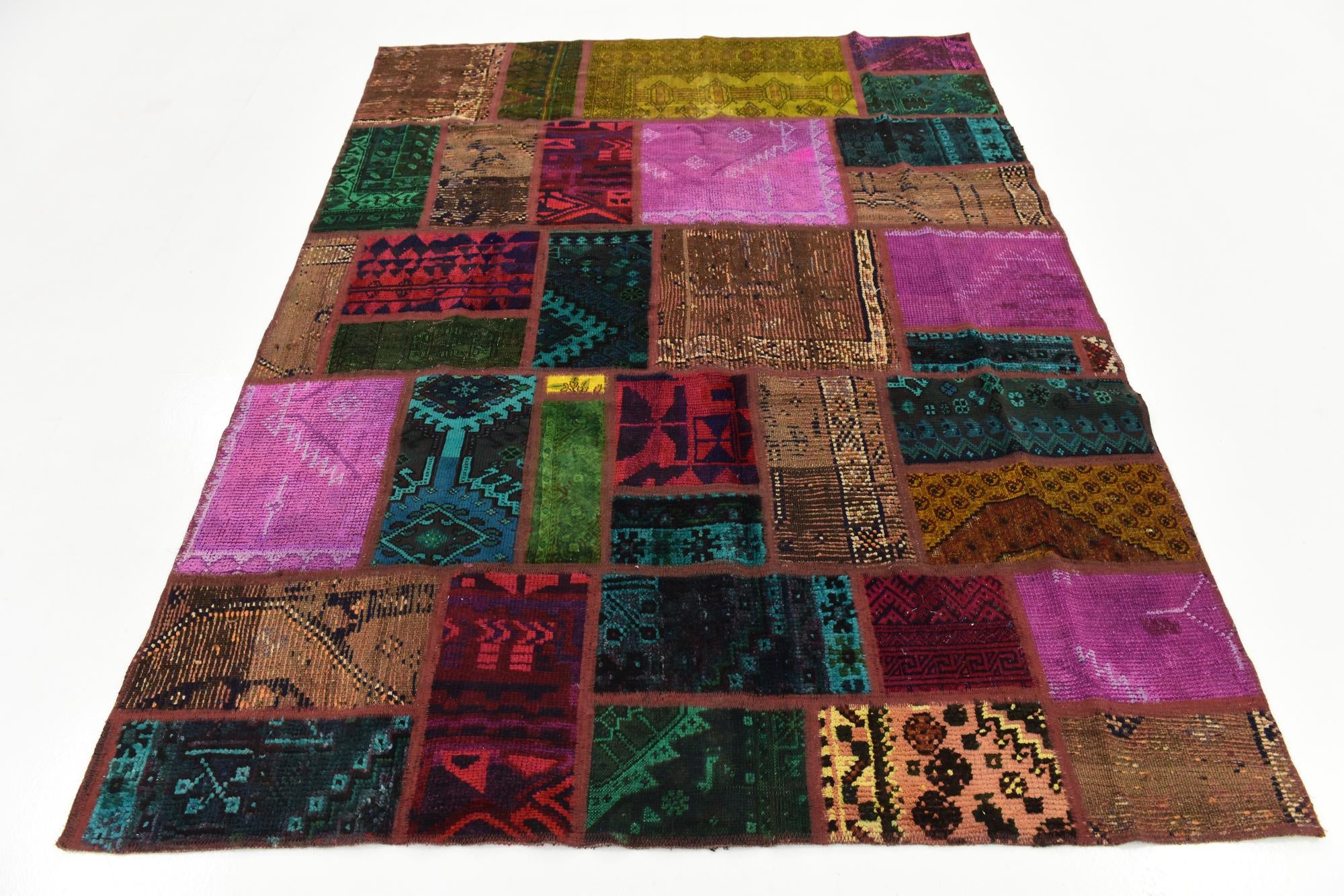5' 9 x 7' 6 Hand Knotted Ultra Vintage Persian Wool Rug
