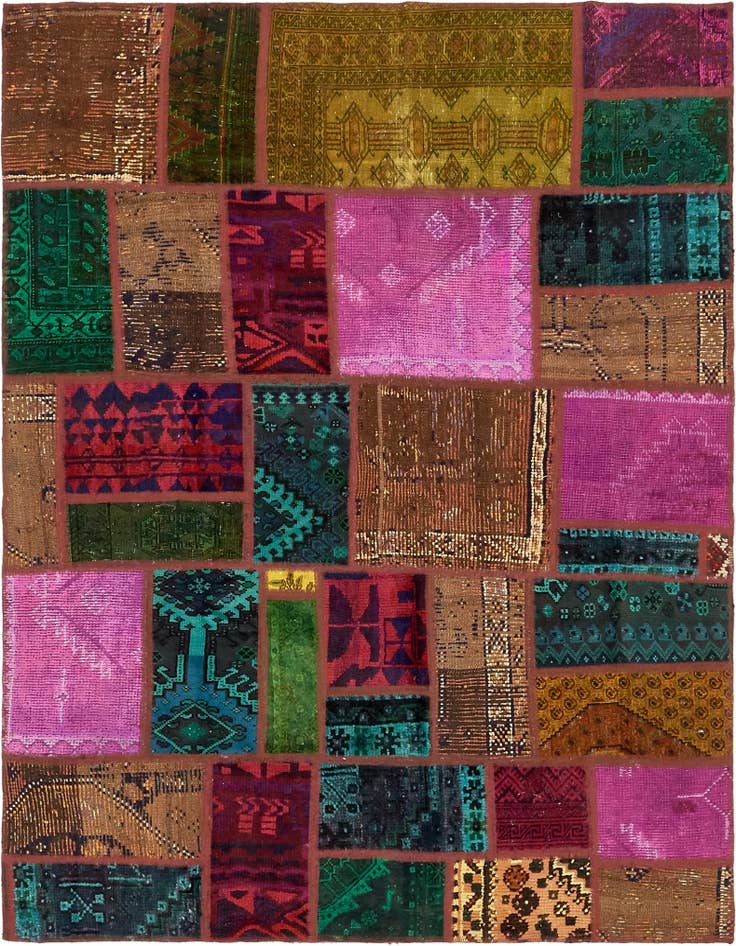 Detail image of 5' 9 x 7' 6 Hand Knotted Ultra Vintage Persian Wool Rug