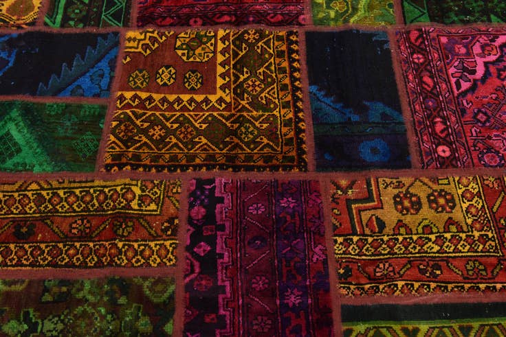 Detail image of 5' 8 x 7' 5 Hand Knotted Ultra Vintage Persian Wool Rug