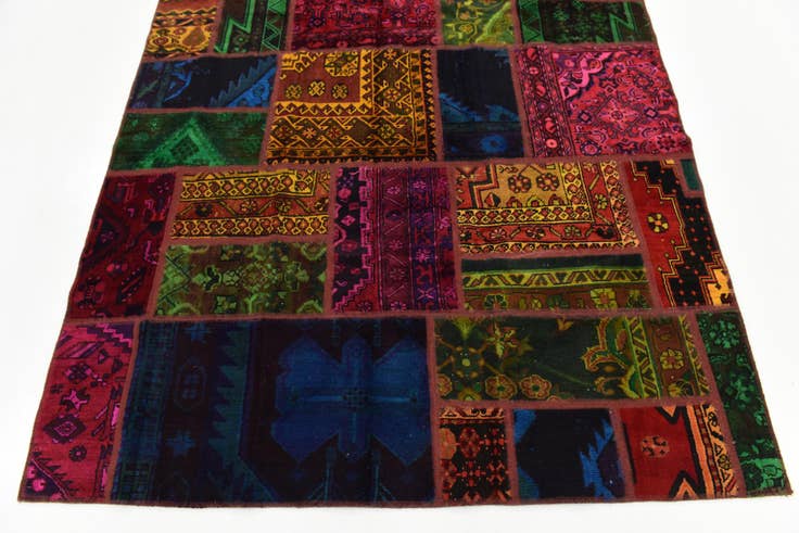 Detail image of 5' 8 x 7' 5 Hand Knotted Ultra Vintage Persian Wool Rug