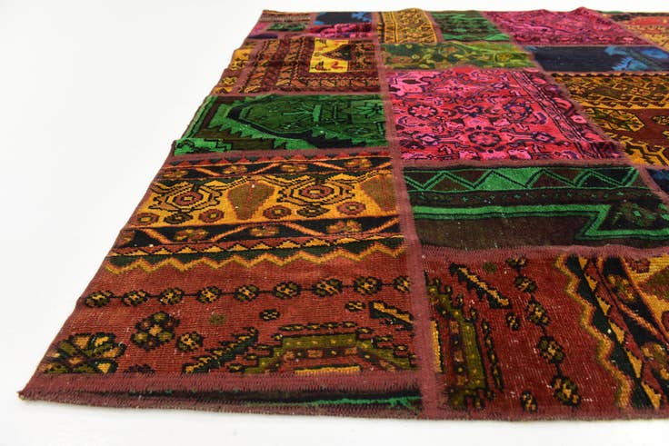Detail image of 5' 8 x 7' 5 Hand Knotted Ultra Vintage Persian Wool Rug