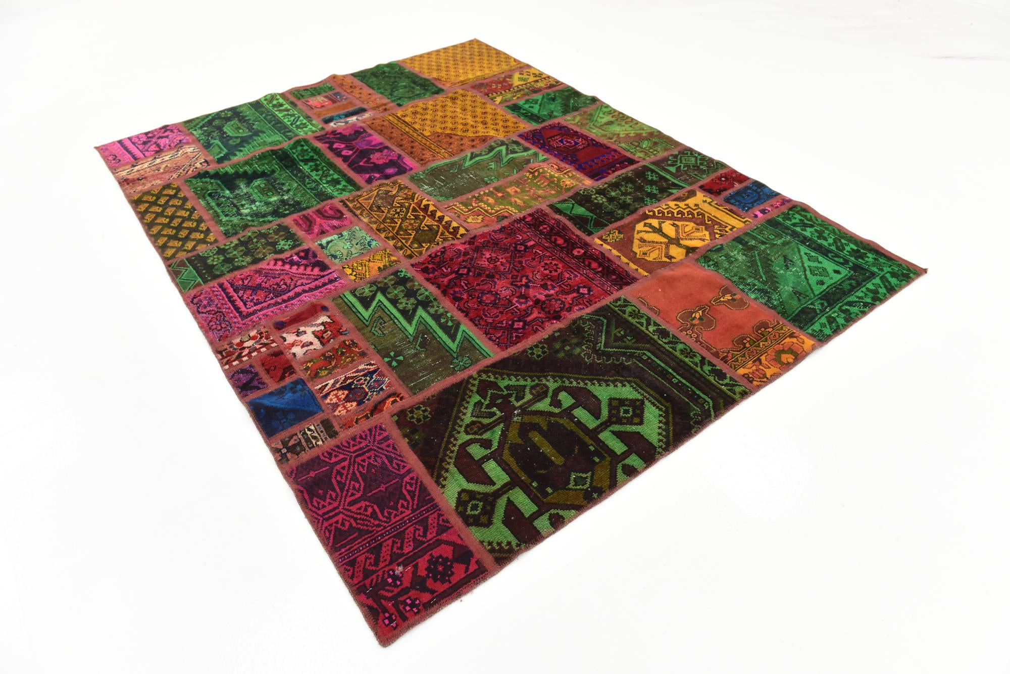 5' 9 x 7' 7 Hand Knotted Ultra Vintage Persian Wool Rug