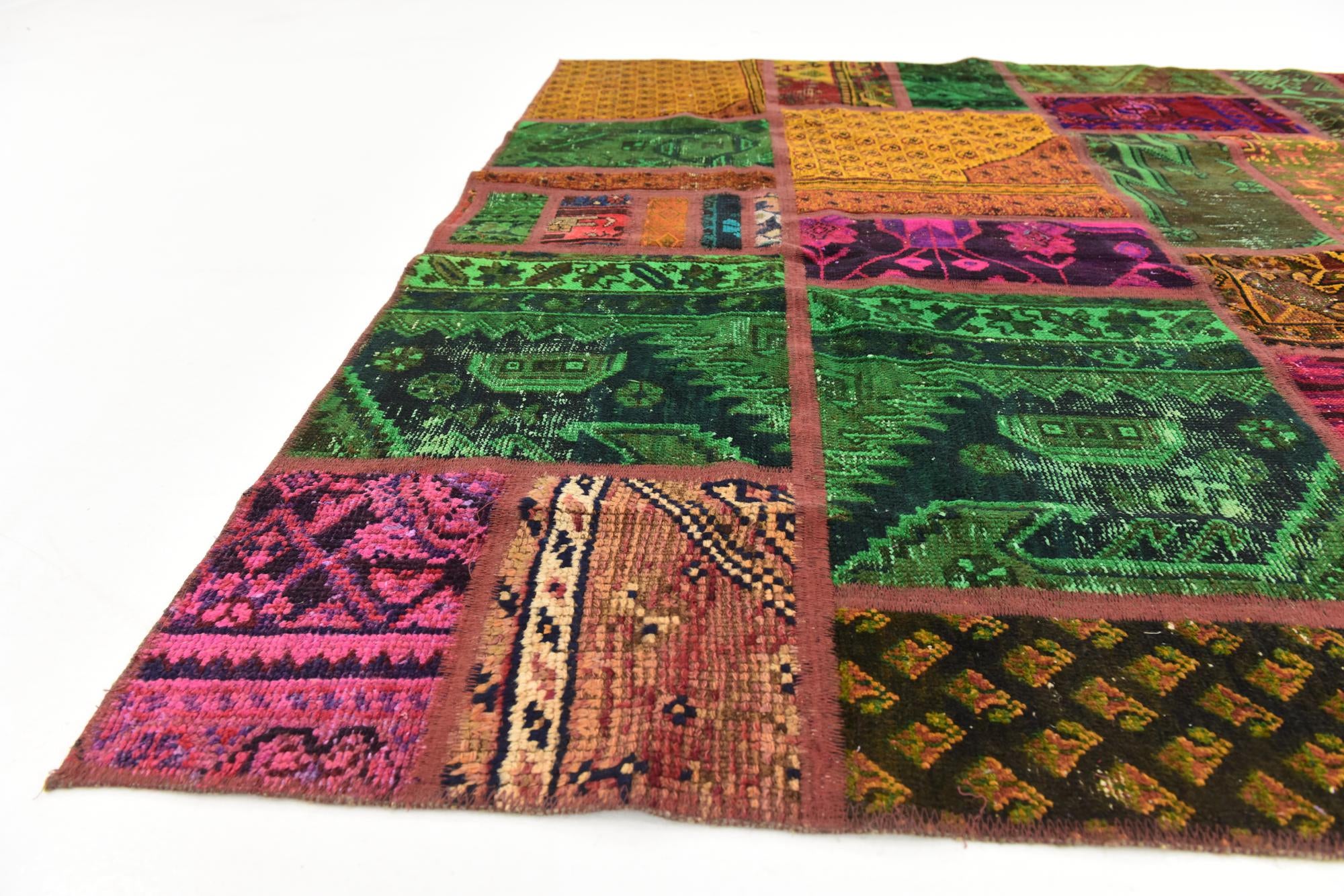 5' 9 x 7' 7 Hand Knotted Ultra Vintage Persian Wool Rug