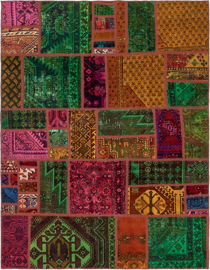 Detail image of 5' 9 x 7' 7 Hand Knotted Ultra Vintage Persian Wool Rug