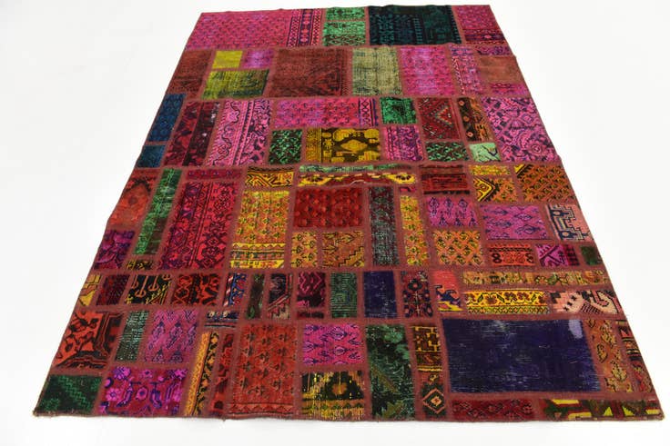 Detail image of 5' 9 x 7' 8 Hand Knotted Ultra Vintage Persian Wool Rug