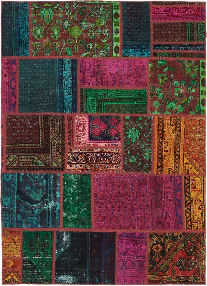 170cm x 230cm anudado a mano Ultra Vintage Alfombra Persa Lana