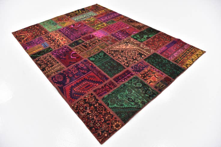 Detail image of 5' 9 x 7' 8 Hand Knotted Ultra Vintage Persian Wool Rug