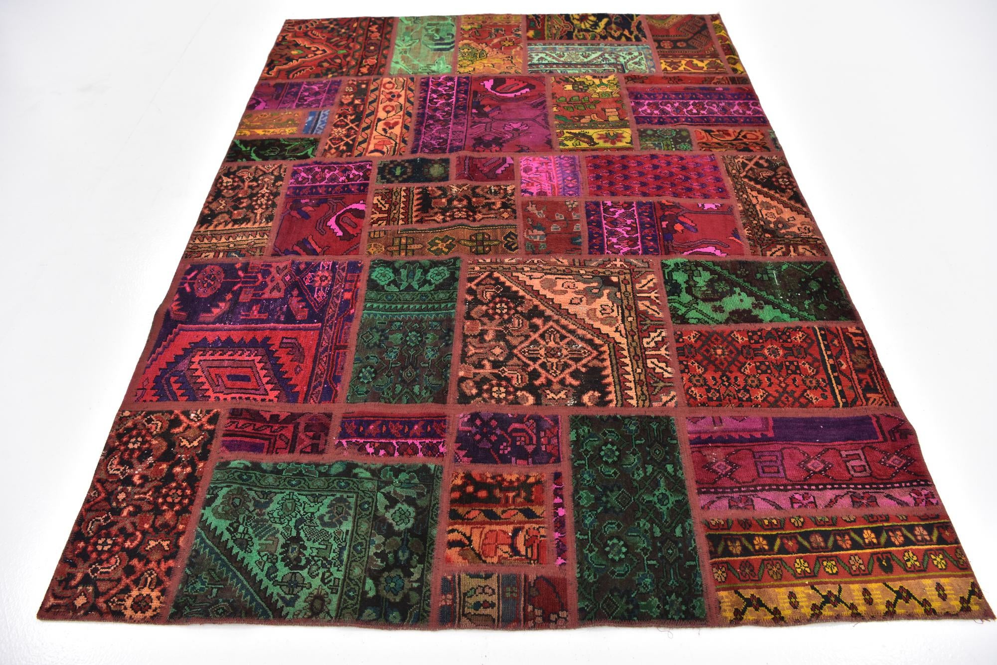 5' 9 x 7' 8 Hand Knotted Ultra Vintage Persian Wool Rug