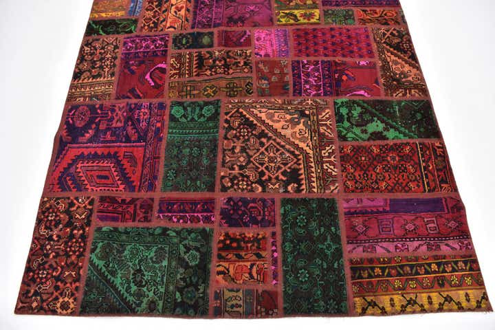 5' 9 x 7' 8 Hand Knotted Ultra Vintage Persian Wool Rug