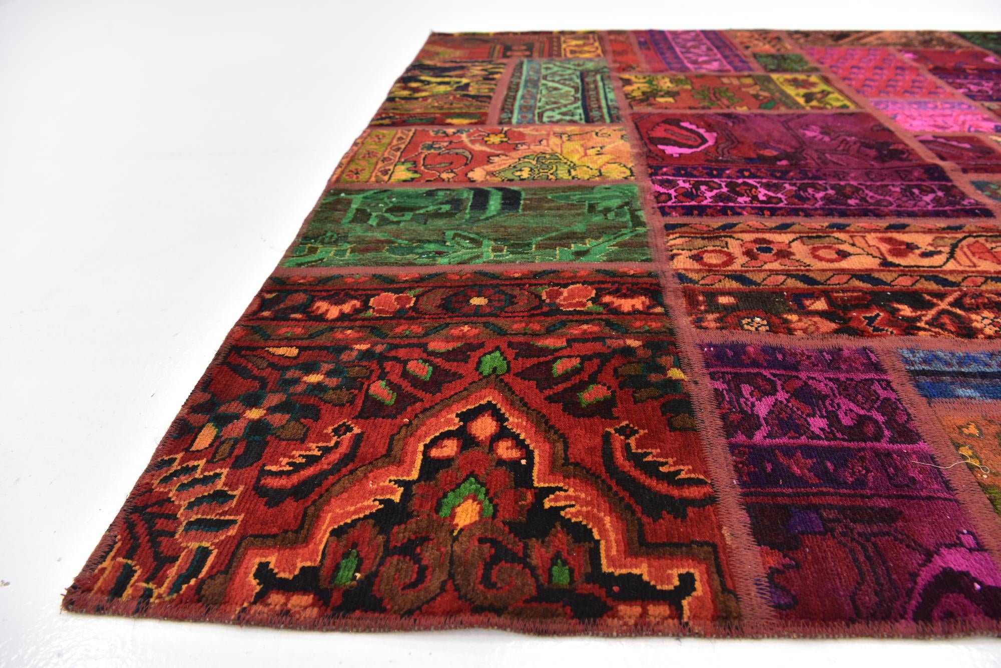 5' 9 x 7' 8 Hand Knotted Ultra Vintage Persian Wool Rug